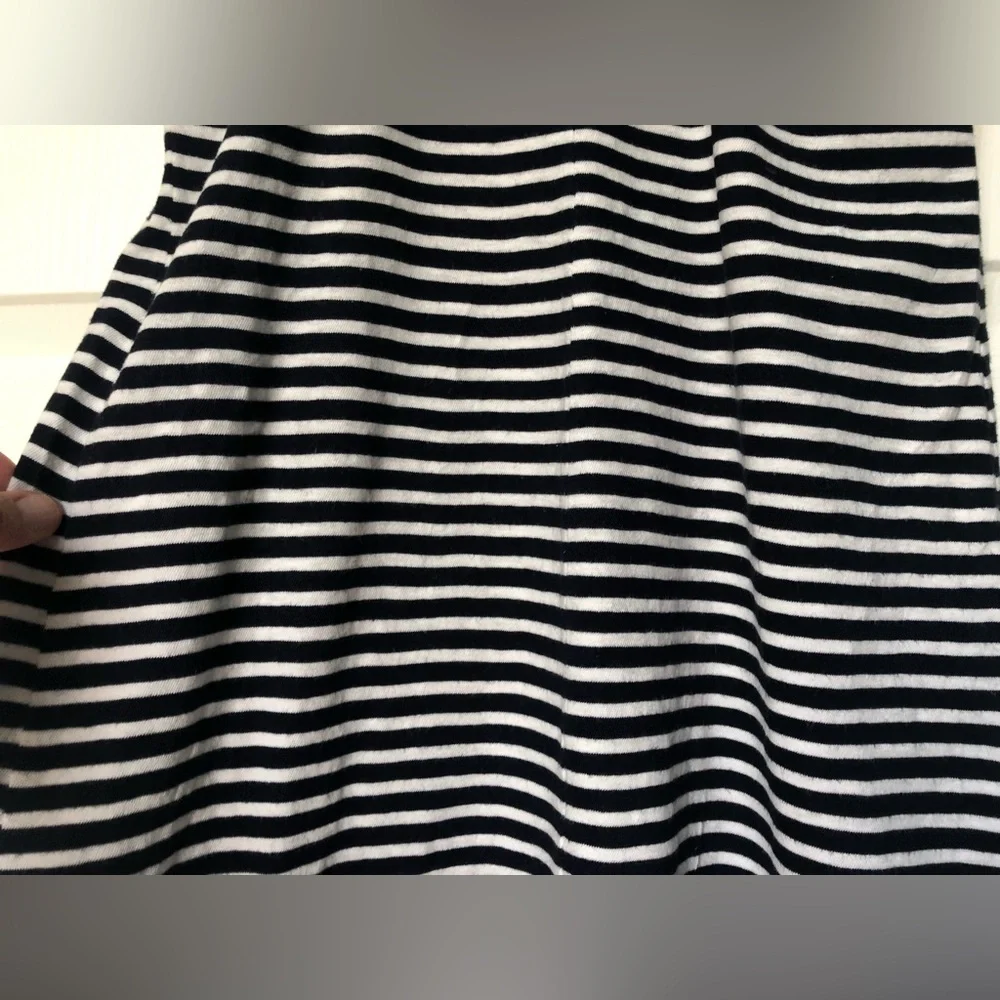 J Crew Navy & White Nautical Striped Racerback Tank Dress Size Small